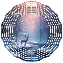 Deer by Stream in Winter Setting Metal Wind Spinner - $47.91 CAD