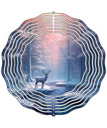 Deer by Stream in Winter Setting Metal Wind Spinner - $47.90 CAD
