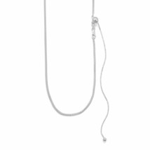 Adjustable up to 23&quot; 925 Sterling Silver Hollow Mesh Chain Clavicle Necklace - £117.83 GBP