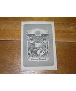 Vintage Very Detailed Flora &amp; Fauna Coat of Arms with Eagle &amp; Sun ANDREW... - £3.92 GBP
