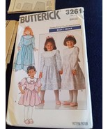 Vtg 1989 Butterick Pattern 3261 Childs Dress Sz 5-6-6x Uncut - $8.10