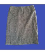 BANANA REPUBLIC Women's Gray Stretch Wool Blend Zippered Skirt Size 6 - $16.83