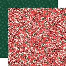 Merry Christmas Double-Sided Cardstock 12&quot;X12&quot;-Merry Small Floral CBMCF12-2007 - £131.52 GBP