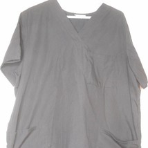 Solid Unisex Black Scrub Top Medical Uniform - $164.86 MXN