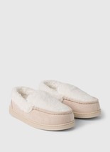 New Gap Kids Girl Cozy Loafer Slipper Sherpa Lined Stone Beige Size 1 2 - $26.99