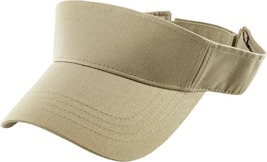 KHAKI Sun Visor Plain Hat Sports Cap Golf Tennis New Adjustable Men Women - $17.99