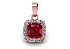 12.25 Ratti 11.50 Carat Red Ruby Gemstone Pendant Gold Plated Locket For Men And - £42.58 GBP