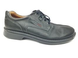 Ecco Fusion Split Toe Oxford Black Leather Comfort casual dress shoes sz... - £35.14 GBP