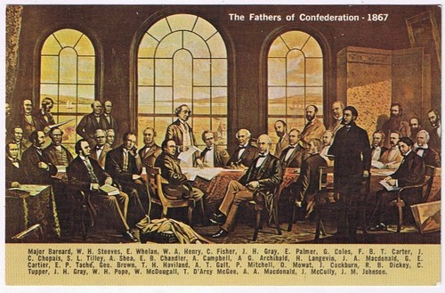 Postcard Fathers Of Confederation Canada 1867 - £2.14 GBP