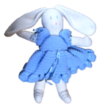 Plush Crochet Bunny, Amigurumi Style/ Heavy Yarn Easter Handmade/VTG - 19&quot; - £21.97 GBP