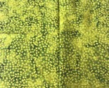 Hoffman Fabrics Batik 1/2 yard Green Yellow Circles - $19.34