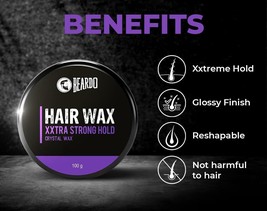 XXtra Stronghold Hair Wax, 100 gm Crystal hair wax for Men Glossy Finish - £11.67 GBP