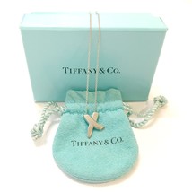 Tiffany &amp; Co. Paloma Picasso Cross Kiss Necklace Pendant Top Silver 925 W/Box - $95.45