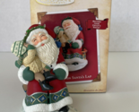 Hallmark Sittin&#39; On Santa&#39;s Lap Ornament Child Recorded Voice Santa Chri... - $9.74