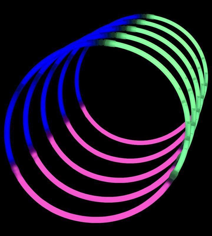Glow Necklace Tri Color Blue Pink Green Tube of 25 - $80.63