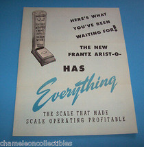 ARIST-O-SCALE &amp; DELUXE SCALE J F FRANTZ 1940s ORIGINAL SALES FLYER Vinta... - £23.48 GBP