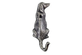 [Pack Of 2] Rustic Silver Cast Iron Dog Hook 6&quot; - £35.10 GBP