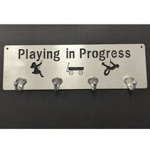 Playing in Progress - Aluminum Wall Mounted Kitchen Utensil Hook Rack - £19.80 GBP
