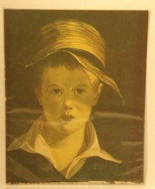 Vintage Print of a young boy in a hat Box1 - £10.11 GBP
