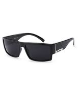 BLACK LOCS SQUARE SUNGLASSES CLASSIC RETRO DESIGNER BIKER MOTORCYCLE CHO... - €8,12 EUR