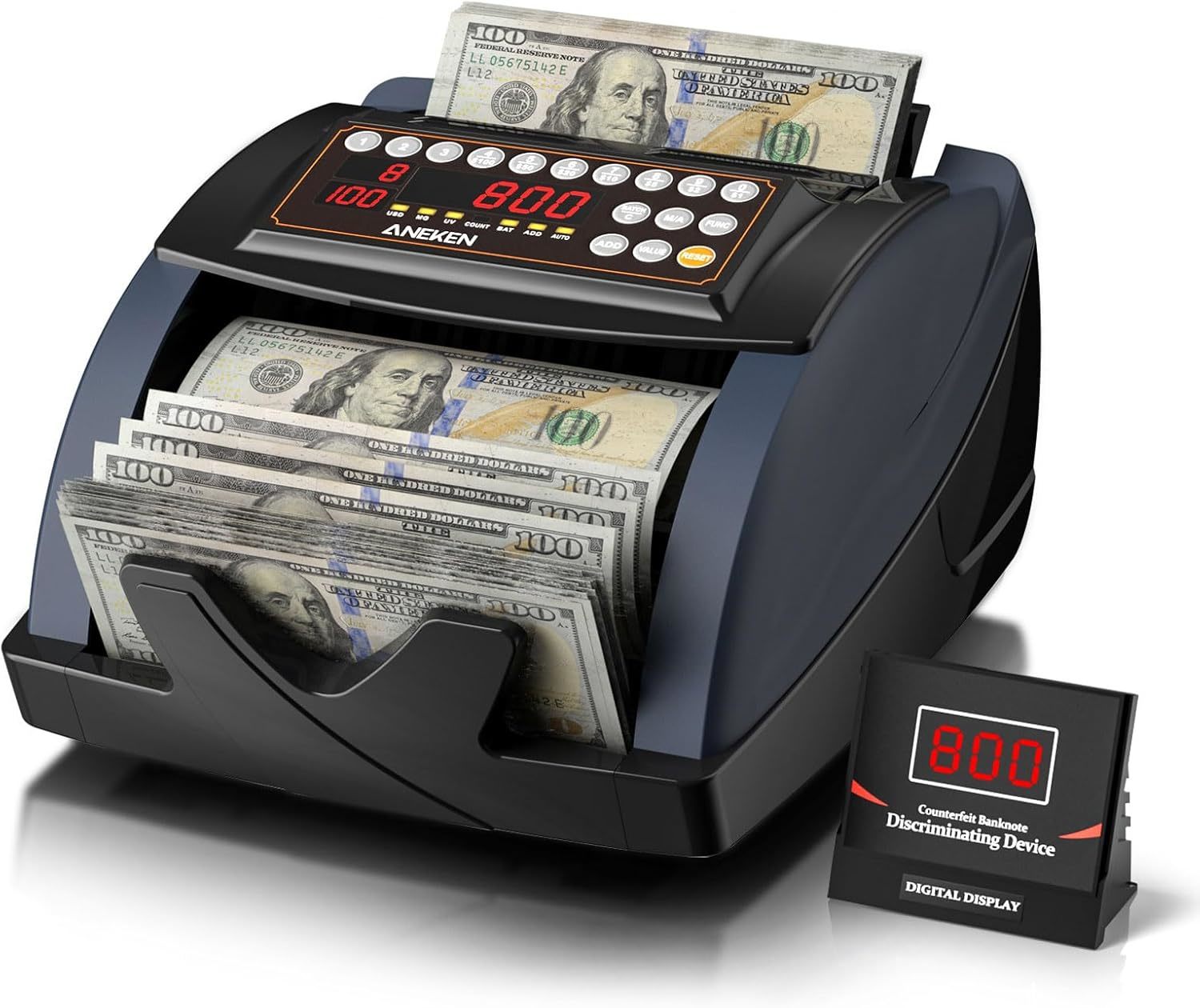 Aneken Money Counter with Value Count, UV/MG/IR Counterfeit Bill Detecti... - $193.90