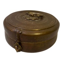 Vintage Large Brass Chinoiserie Decorative Lidded Box - £280.23 GBP