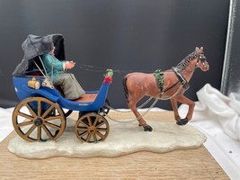 Lemax 2005 Table Accent Buggyride Christmas Horse &amp; Carriage Retired Vil... - £12.90 GBP