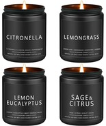 4-Pack Outdoor Scented Candles, Citronella &amp; Citrus Soy Wax, 28oz Total - $512.30 MXN