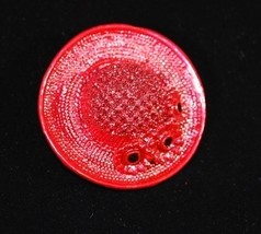 Round Red Straw Hat Pin - $5.95