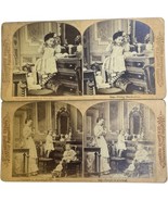 Antique Stereoscope Stereoscopic Card Melander &amp; Bro. Chicago #124-25 Do... - $38.18 CAD