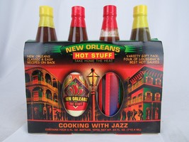 RARE! New Orleans hot sauce GLASS COLLECTIBLE BOTTLE New Old Stock Jazz - $28.04
