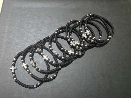 Black thin komboskini, Christian Orthodox religious bracelet, chotki rosary - $9.99