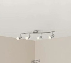 Hampton Bay 2.6 ft. 4-Light Brushed Nickel Integrated LED Track Lighting - £53.27 GBP