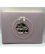 Pink Leather &amp; Sterling Silver Italian Photo Album Book Linen Pages 6x8”... - $60.86 CAD
