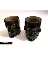 4x Black Skull Head Bar Shot Halloween Skeleton PLASTIC Cups Barware for... - £15.79 GBP