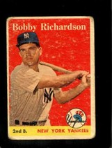 1958 Topps #101 Bobby Richardson Poor Yankees *NY0579 - £6.12 GBP