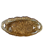 Vintage Indiana Glass Lily Pons Marigold Sunflower Carnival Glass Relish... - $34.99 CAD