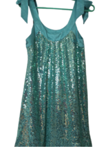 Betsey Johnson turquoise Blue Evening Dress with Sequins - £43.24 GBP