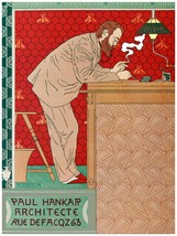 9897.Paul hanker.arhitecte.man smoking at desk.POSTER.home decor graphic art - £13.66 GBP+