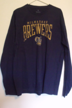 Mens Fanatics NWT Navy Blue Long Sleeve Milwaukee Brewers T Shirt Size L - $24.95