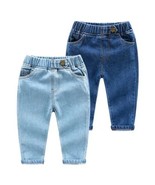 2-Pack Denim Jeans, Elastic Waistband Unisex ( 3-4 years, W21.5in L22in) - $33.89 CAD