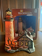 Santa’s Workbench Cape Christiana Lighthouse Ceramic Lit Village 2001 - $29.70