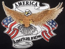 God Bless America Custom and Unique Patriotic Patches[Eagle with American Banner - £10.26 GBP
