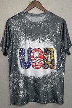 &quot;USA&quot; Tie Dye Cool Gray - Women&#39;s top (Small) - £12.63 GBP