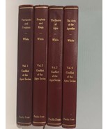 Conflict of the Ages Series 1940s Ellen G. White Books Volumes 1-4 Red/Gold - £31.06 GBP