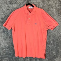 Southern Tide Polo Shirt Mens Large Skipjack Beachside Salmon Short Sleeve Pique - $11.19