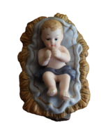 Kirkland Nativity 75177 Replacement Porcelain Baby Jesus Manger 2.5&quot; Blu... - $264.25 MXN