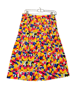 Vintage Womens Size 10 Skirt Pleated Lightweight Colorful Fit &amp; Flair Ab... - $13.22