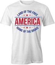 AMERICA LAND OF THE FREE TShirt Tee Short-Sleeved Cotton USA CLOTHING S1... - $15.14+