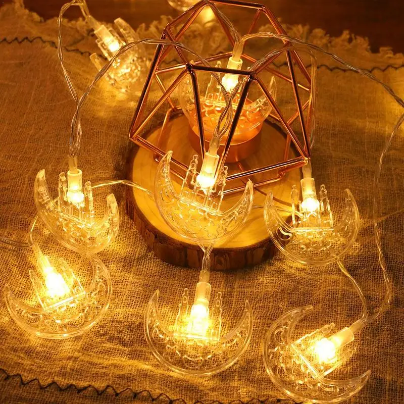 10led Eid Mubarak  Moon Led String Lights adan Kareem Decoration for Home 2023 I - £122.83 GBP